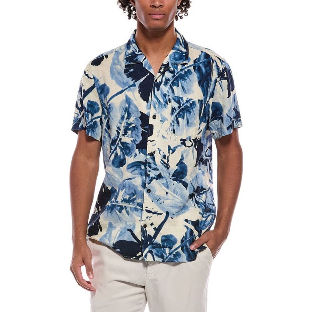 Slowear Mens  Linen Shirt, Blue